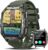 Military Smart Watches for Men (Answer/Make Calls), Waterproof Rugged Fitness Tracker with Blood Pressure/Heart Rate/SpO2/Sleep, Bluetooth Tactical Smart Watch for Android and iPhone, Military Green